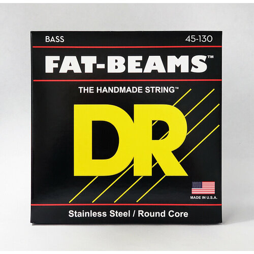 dr strings fb5 130 fat beam струны для 5 струнной бас гитары DR FB5-130 FAT BEAM струны для 5-струнной бас-гитары нержавеющая сталь 45 130