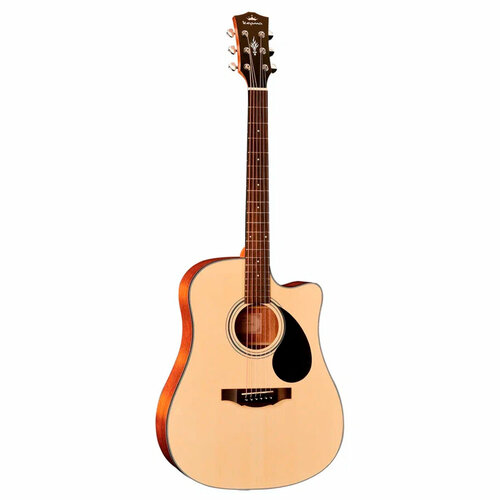 KEPMA EDCE K10 Natural Matt трансакустическая гитара, цвет натуральный, в комплекте 3м кабель акустическая гитара kepma edce natural