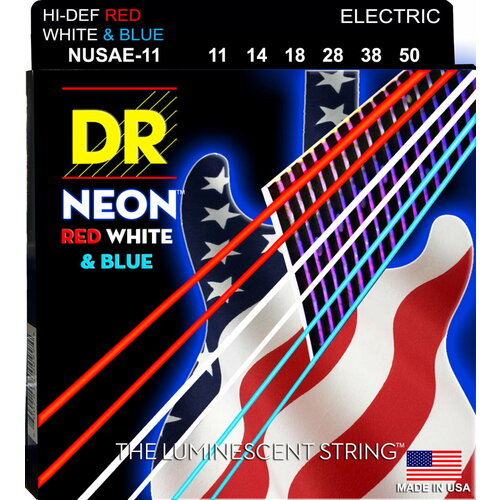 DR NUSAE-11 HIGH-DEF NEON Струны для электрогитары dr nusae 10 струны для электрогитары