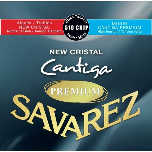 510CRJP New Cristal Cantiga Premium Комплект струн для классической гитары, смешанное нат, Savarez savarez new cristal cantiga premium high tension 510cjp