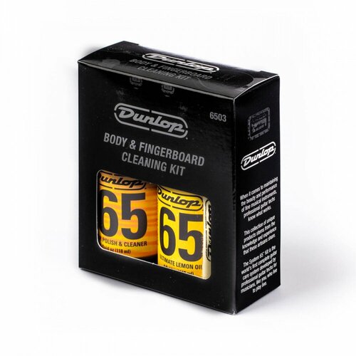 Dunlop 6503 Body and Fingerboard Cleaning комплект для ухода за гитарой и струнными инструментами масло очиститель полироль и две салфетки ovtsound