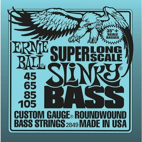 Ernie Ball 2849 Струны для бас-гитары ernie ball 2849 струны для бас гитары nickel wound bass sls slinky 45 65 85 105