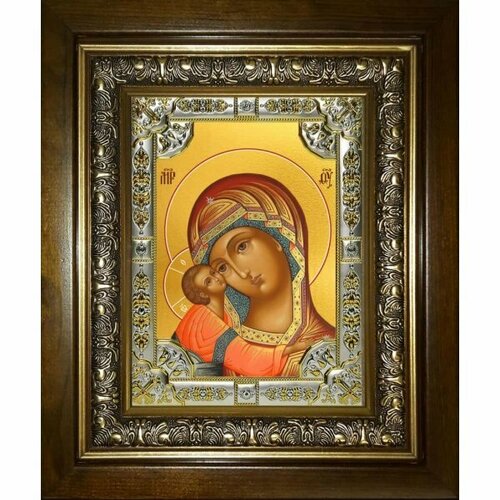Икона Божья Матерь Игоревская, 18x24 см, со стразами, в деревянном киоте, арт вк-3228