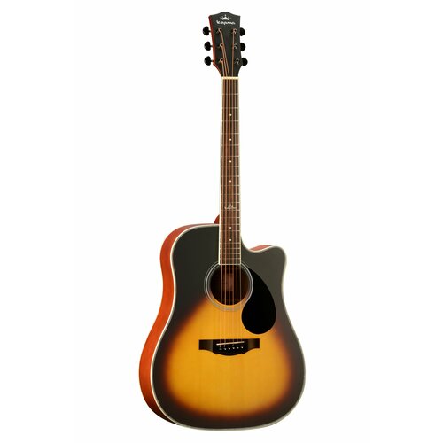 KEPMA D1CE Sunburst электроакустическая гитара, цвет санберст, в комплекте 3м кабель gregbennett d1ce bk гитара электроакустическая