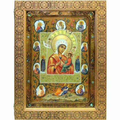 Икона Тихвинская Божья Матерь рукописная, арт ИРП-736 икона тихвинская божья матерь арт ирп 583