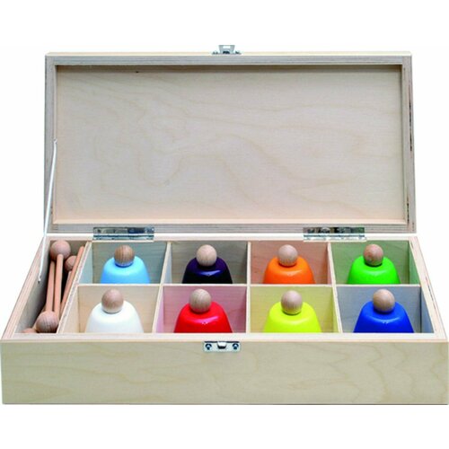 Разноцветных колокольчиков в деревянной коробке GOLDON 33855- 8 Glocken- 8