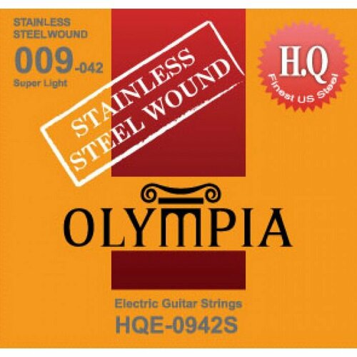 Струны для электрогитары Olympia HQE0942S Stainless Steel Wound 9-42