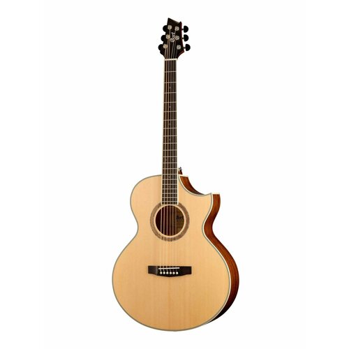 акустическая гитара james neligan ezr baritone snb NDX-Baritone-NS-WBAG NDX Series Электро-акустическая баритон гитара, с вырезом, чехол, Cort