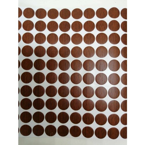 Заглушка самоклеящаяся для мебели 14мм (мебельные наклейки декоративные) яблоня Локарно-50 шт.