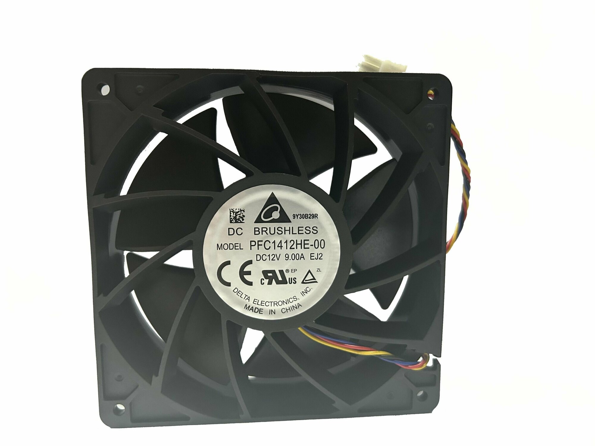 Вентилятор Delta PFC1412HE-00 для Asic miner WhatsMiner M21S M20S M31S M30S М50 (12V / 9A ) 140x140x38mm 4 pin