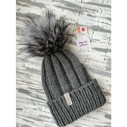 фото Шапка , размер 56, серый riabina