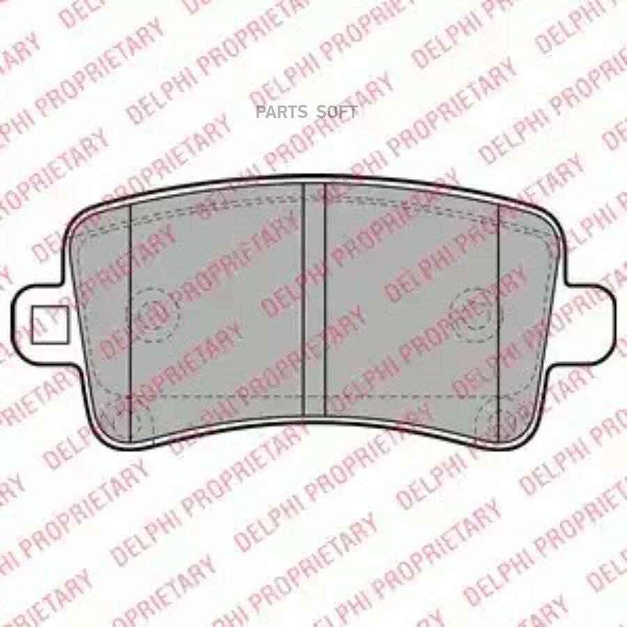 DELPHI LP2084 Колодки тормозные OPEL INSIGNIA 08-/SAAB 9-5 10- задние