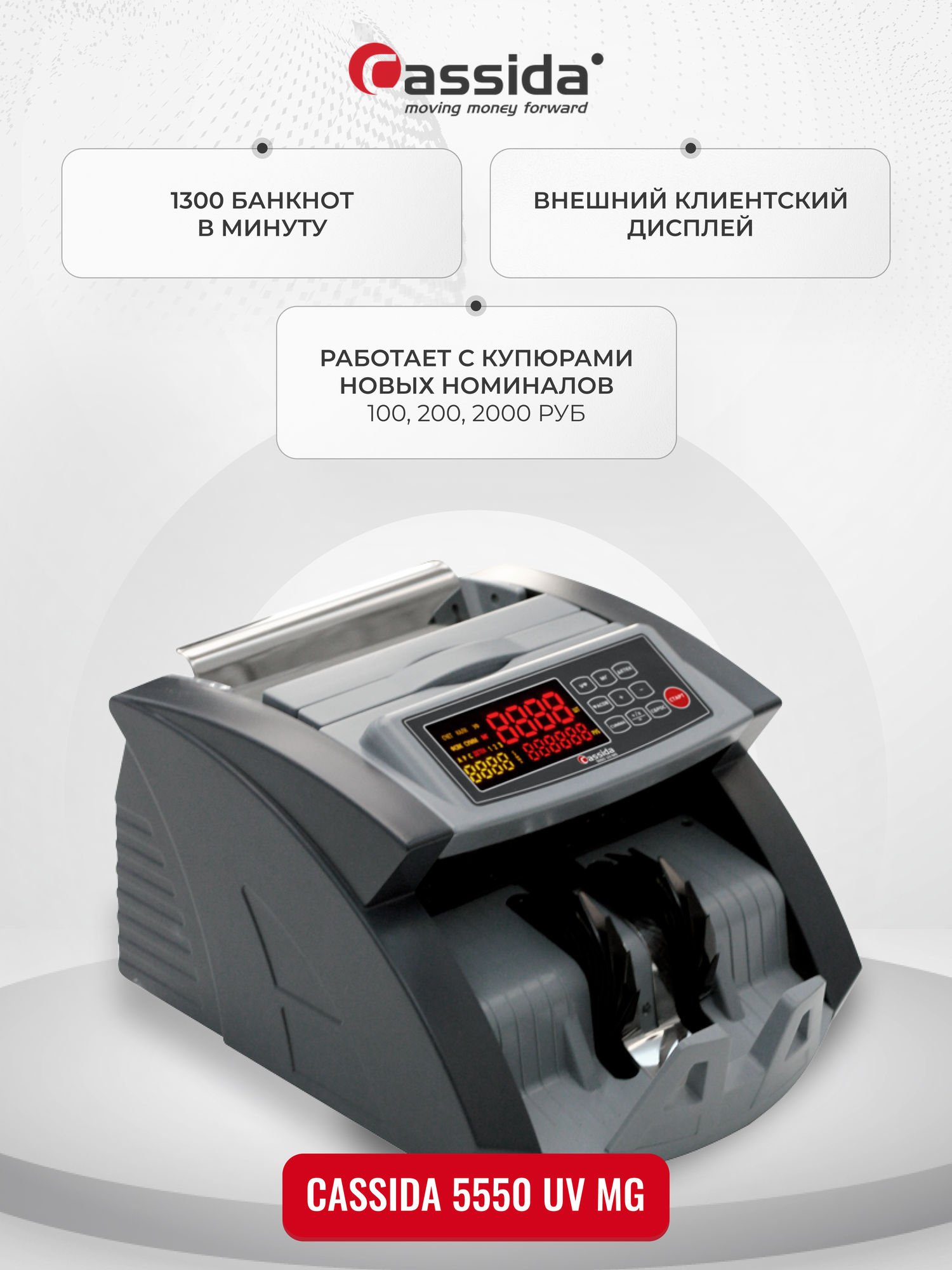 Счетчик банкнот Cassida - фото №16