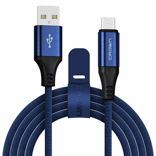 Кабель USB - microUSB Crown CMCU-3103M blue кабель usb crown usb microusb cmcu 3103m cm000003315 красный