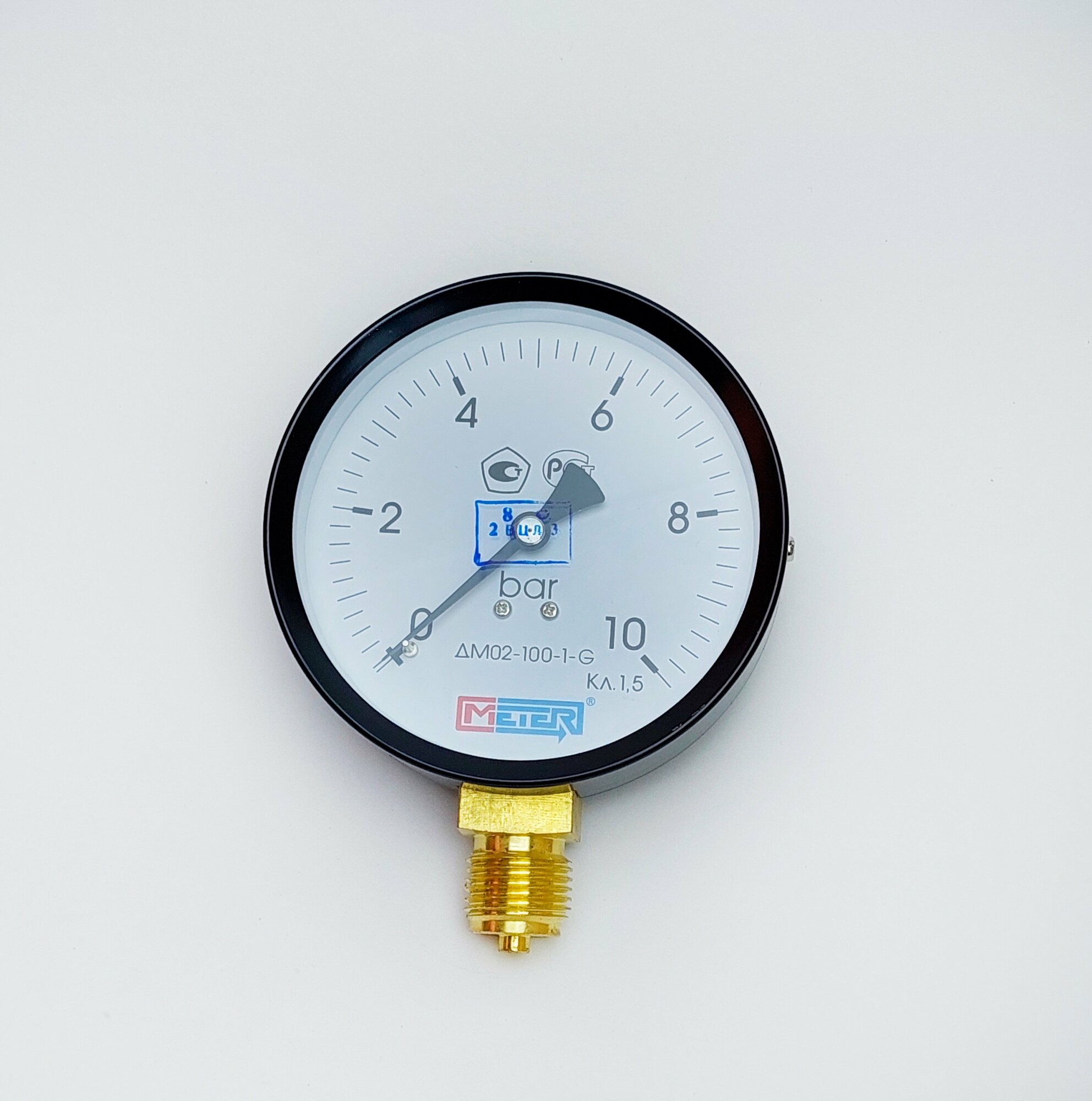 фото Манометр Метер ДМ 02-100-1-G 1/2, 0-10 бар, 1,5