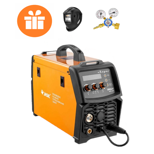 Сварочный полуавтомат Сварог REAL SMART MIG 200 N2A5 Регулятор расхода газа и Маска сварочная Хамелеон 5424000₽