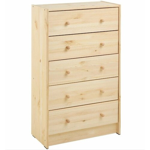 Комод деревянный Rast Раст 5 ящиков, размер 62х30х111 см, массив сосны