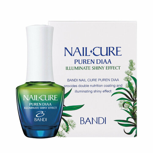 Bandi Nail Cure Puren Diaa - Покрытие увлажняющее выравнивающее 14 мл укрепляющее покрытие bandi nail cure pink diaa для тонких и поврежденных ногтей 14 мл