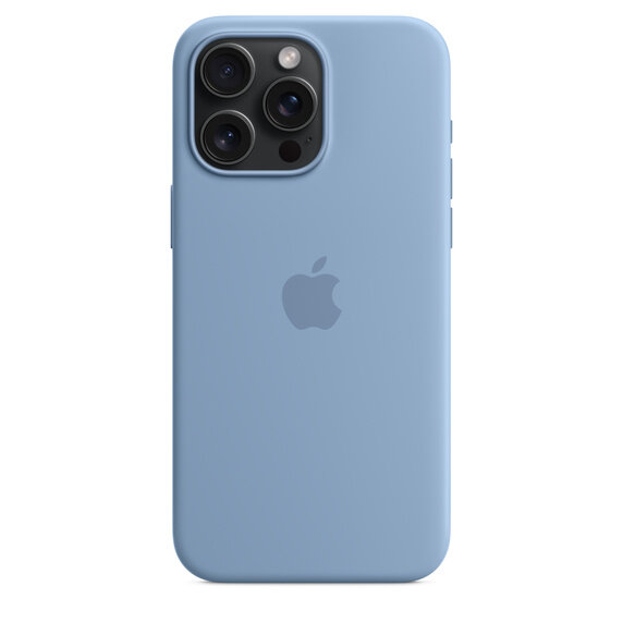 Apple iPhone 15 Pro Max Silicone Case with MagSafe - Winter Blue (MT1Y3)