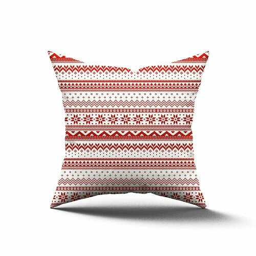 Подушка декоративная Праздничная фон 40х40 см красная 699₽