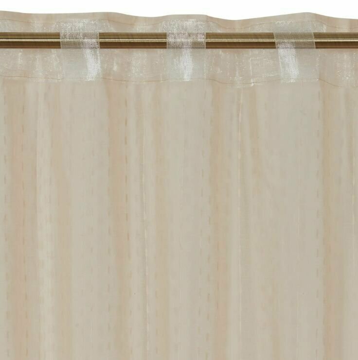 Тюль на ленте со скрытыми петлями Paper2 500x280 см цвет бежевый - фотография № 5