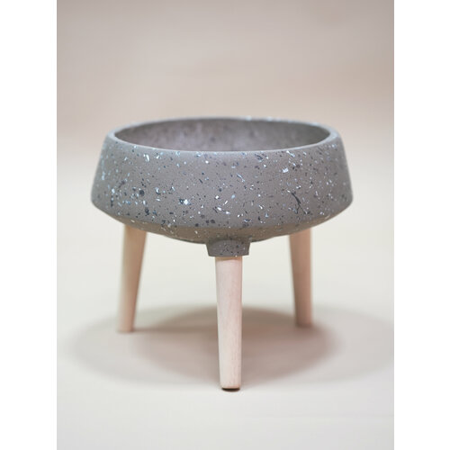 Кашпо из цемента, 35х35х13 + 16 см