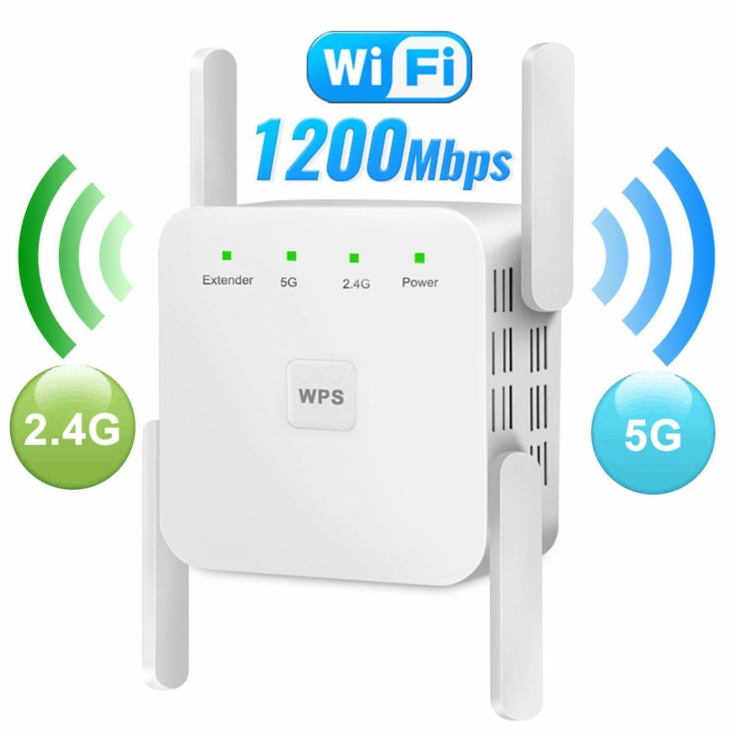 Усилитель Wi-Fi-сигнала IMICE 5G усилитель wifi сигнала роутер 5ггц сигнала удлинитель репитер 1200M беспроводного Wi-Fi Amplifier четыре антенны