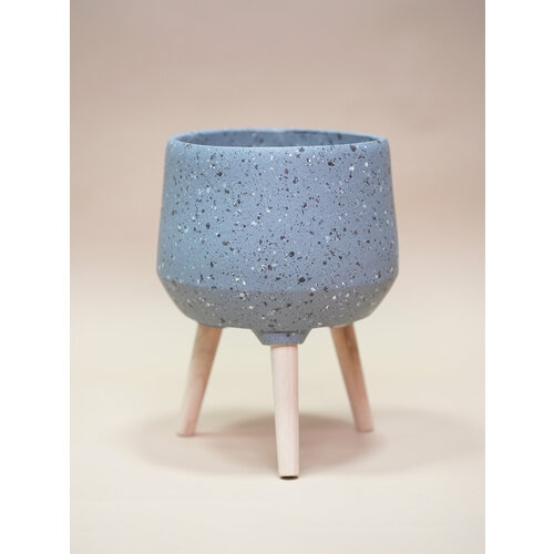 Кашпо из цемента, 33х33х23 + 16 см