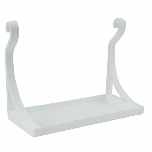 Полка настенная 28x12x21 см пластик цвет белый 329₽