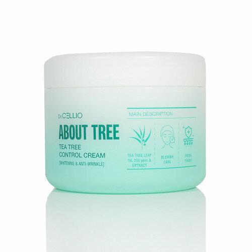 Крем для лица Dr.CELLIO About Tree Teatree Control Cream Whitening & Anti-Wrinkle - фото №3