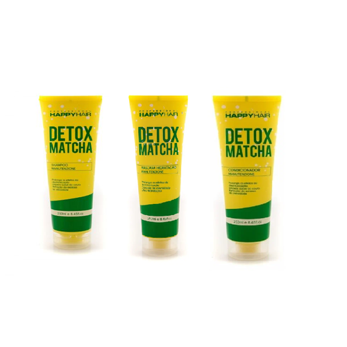 Набор для волос шампунь + маска + кондиционер Happy Hair Detox Matcha без SLS/SLES 250/250/250 мл