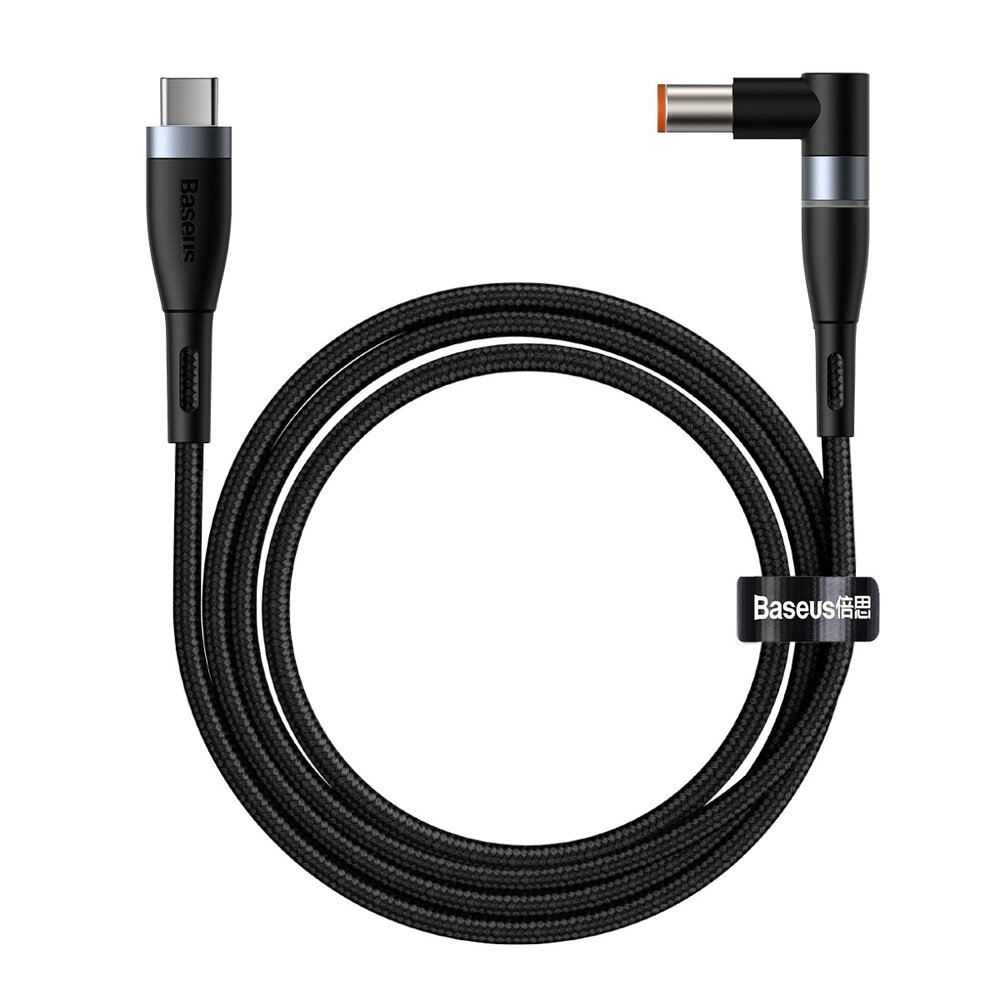 Магнитный кабель Baseus Zinc Magnetic Series Lenovo Laptop Charging, Type-C to DC Round Port (7.9х5.5 мм), 100W, 2 м, Черный