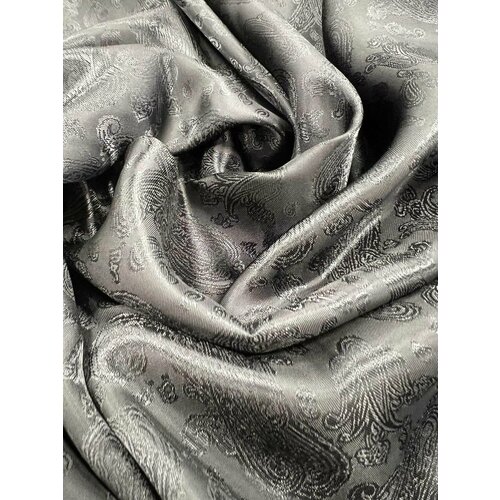 Вискозная подкладка черная узоры, ш-140 см. Отрез 1 метр.