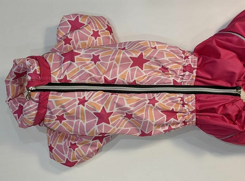 Комбинезон для собак зимний "Звёзды", розовый, размер L (спинка 34 см, грудь 48-50 см) - фотография № 8