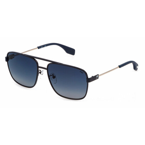 Солнцезащитные очки Fila SFI100 0696, прямоугольные, оправа: металл, для мужчин, голубой