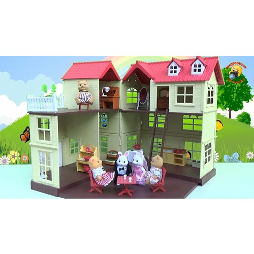 Игровой набор дом для животных Anbeiya Family (совместимы с Sylvanian Families) набор фигурок животных anbeiya family 2 шт в коробке 012 16c