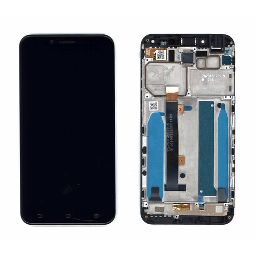 Модуль (матрица + тачскрин) для Asus ZenFone 3 Max ZC553KL черный с рамкой