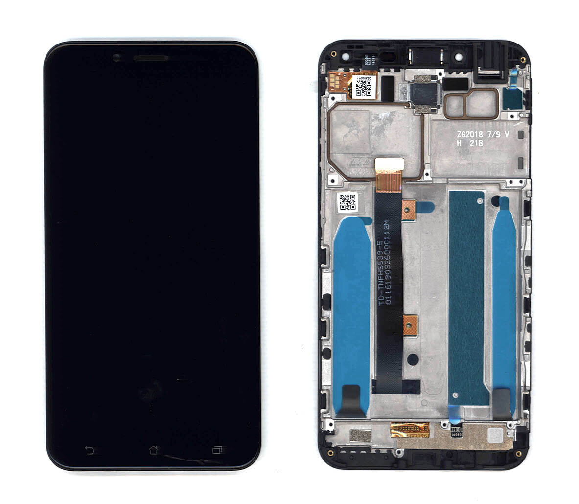 Модуль (матрица + тачскрин) для Asus ZenFone 3 Max ZC553KL черный с рамкой