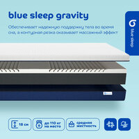Матрас 160х200 беспружинный на кровать ортопедический Blue Sleep Gravity