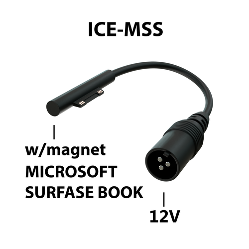 Коннектор адаптер переходник питания для ноутбука MICROSOFT SURFACE BOOK, ICEPAD ICE-MSS, гнездо 3 pin 12V - штекер MAGNET (магнит) коннектор адаптер переходник питания для ноутбука microsoft surface book icepad ice mss гнездо 3 pin 12v штекер magnet магнит