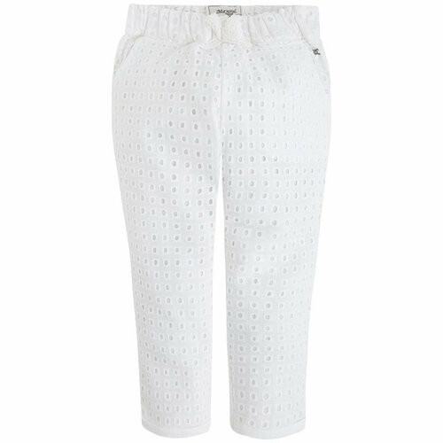 фото Брюки mayoral, размер 6 лет (116 см), белый