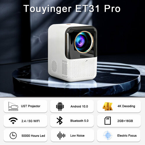 Проектор TouYinger ET31 PRO, Android (GLOBAL EDITION) проектор touyinger q10w plus fullhd android