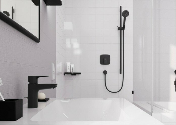 Душевой гарнитур Hansgrohe Vernis Blend матовый черный - фото №14