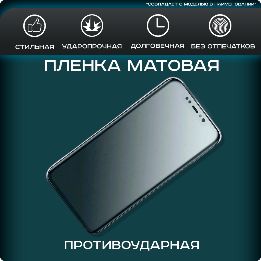 Гидрогелевая, полиуретановая (NTPU) пленка на экран для Nokia Lumia 822 матовая, для защиты от царапин, ударов и потертостей, 1шт.