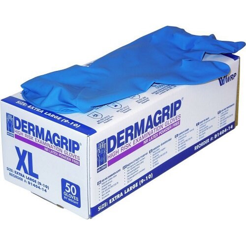 Перчатки DERMAGRIP HIGH RISK латекс. нестерильн. неопудр, XL, 25 пар.