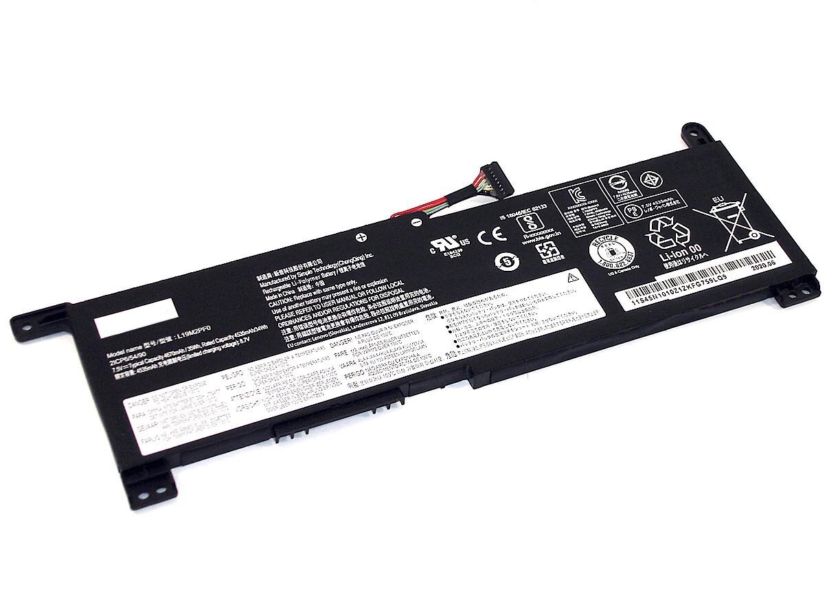 Аккумулятор для ноутбука Lenovo IdeaPad 1-14AST (L19M2PF0) 7.5V 35Wh 4535mAh