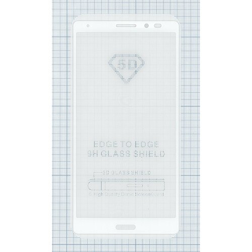 Защитное стекло Полное покрытие для Huawei Mate 8 белое