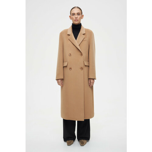 Пальто-пиджак  prav.da демисезонное, шерсть, силуэт прямой, удлиненное, размер M, мультиколор