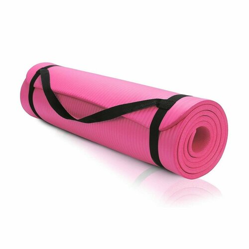 фото Коврик для фитнеса, йоги, пилатеса нескользящий розовый нет бренда