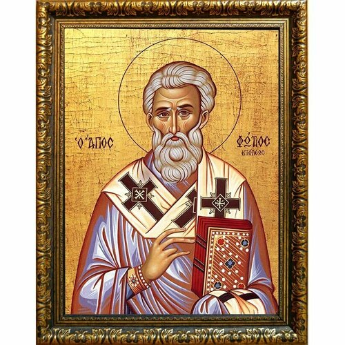 Фотий, патриарх Константинопольский, святитель. Икона на холсте.